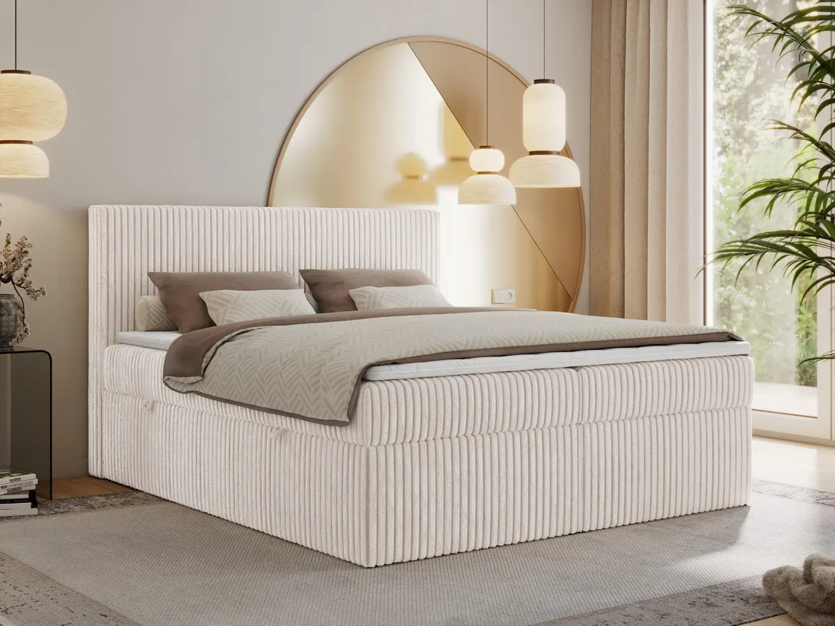 Mit Bettkasten aus Boxspring
